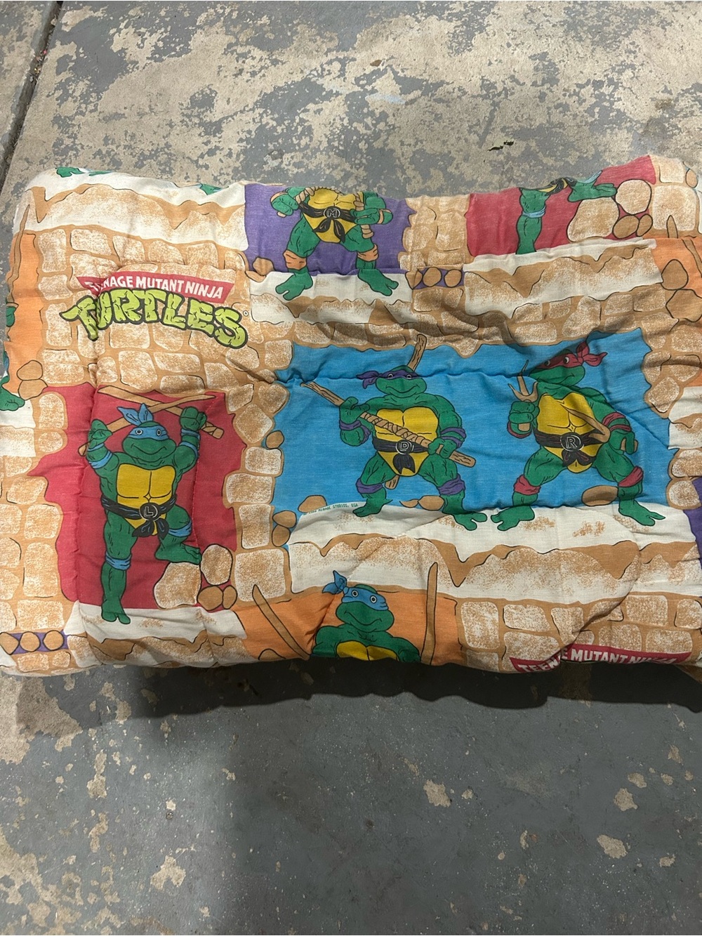 Vintage Teenage Mutant Ninja Turtle 1988 Blanket Twin Mirage Studios